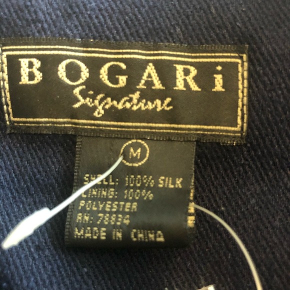 Borgari Signature 100% Silk Navy Blue Blazer - Picture 2 of 8